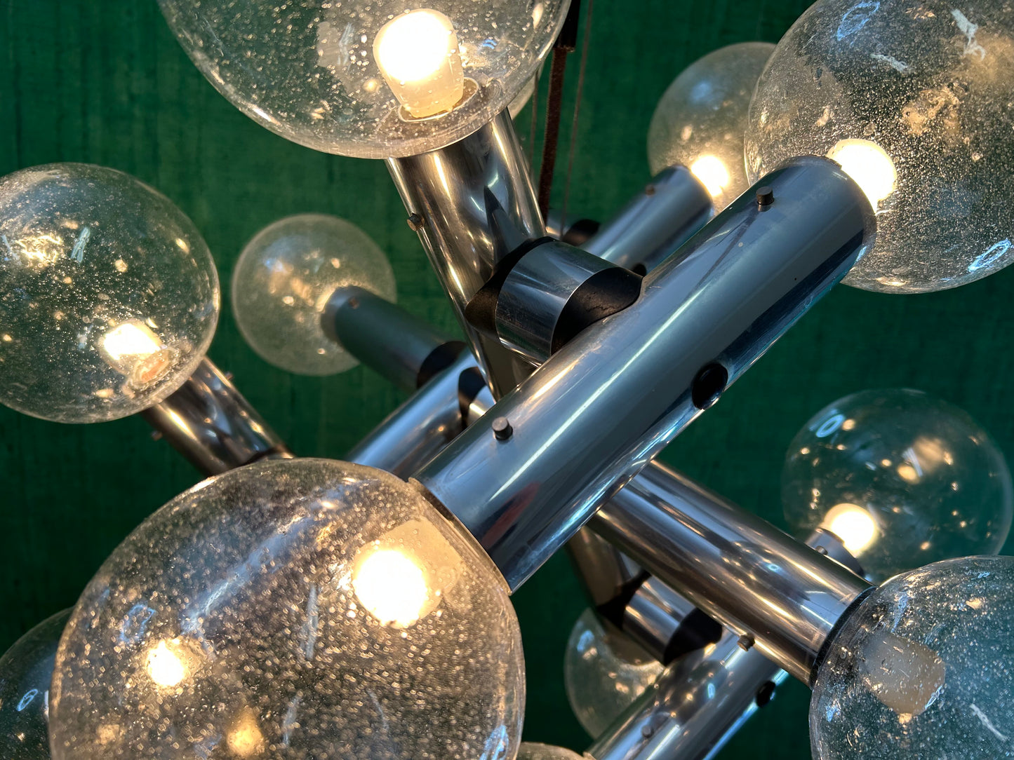 Atomic Age Chandelier by Kalmar Franken KG, Model RS 14 HL, Austria 1970's