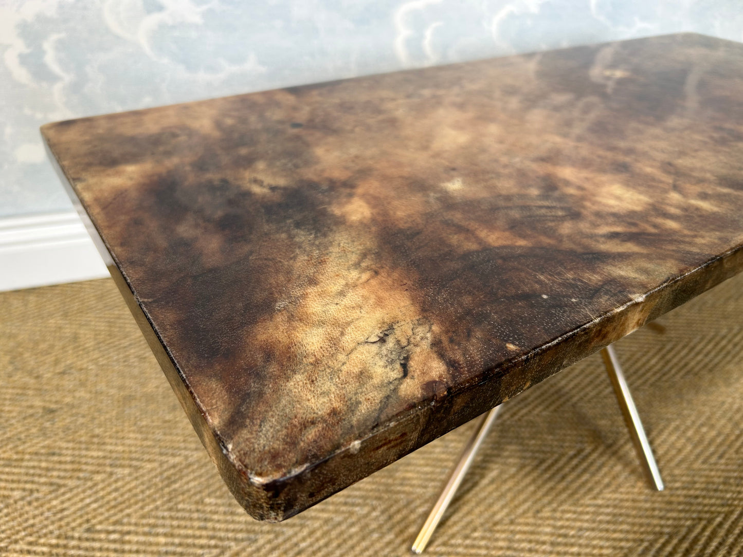 Aldo Tura Lacquered Goatskin Lounge Table, Italy, 1960's