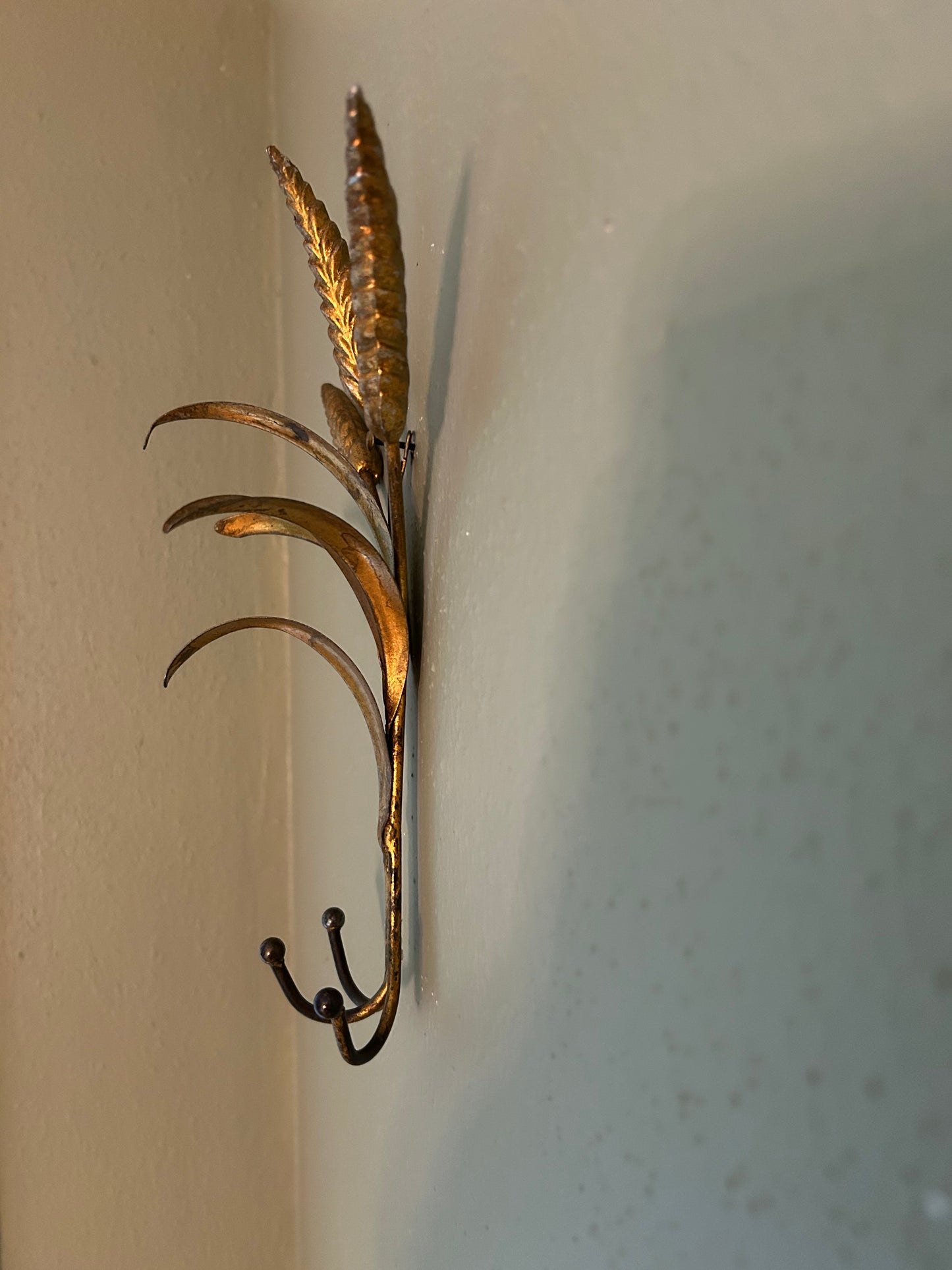 Set of 3 Wheat Sheaf Coat Hooks, Italy, 1960's, Hans Kogl style.