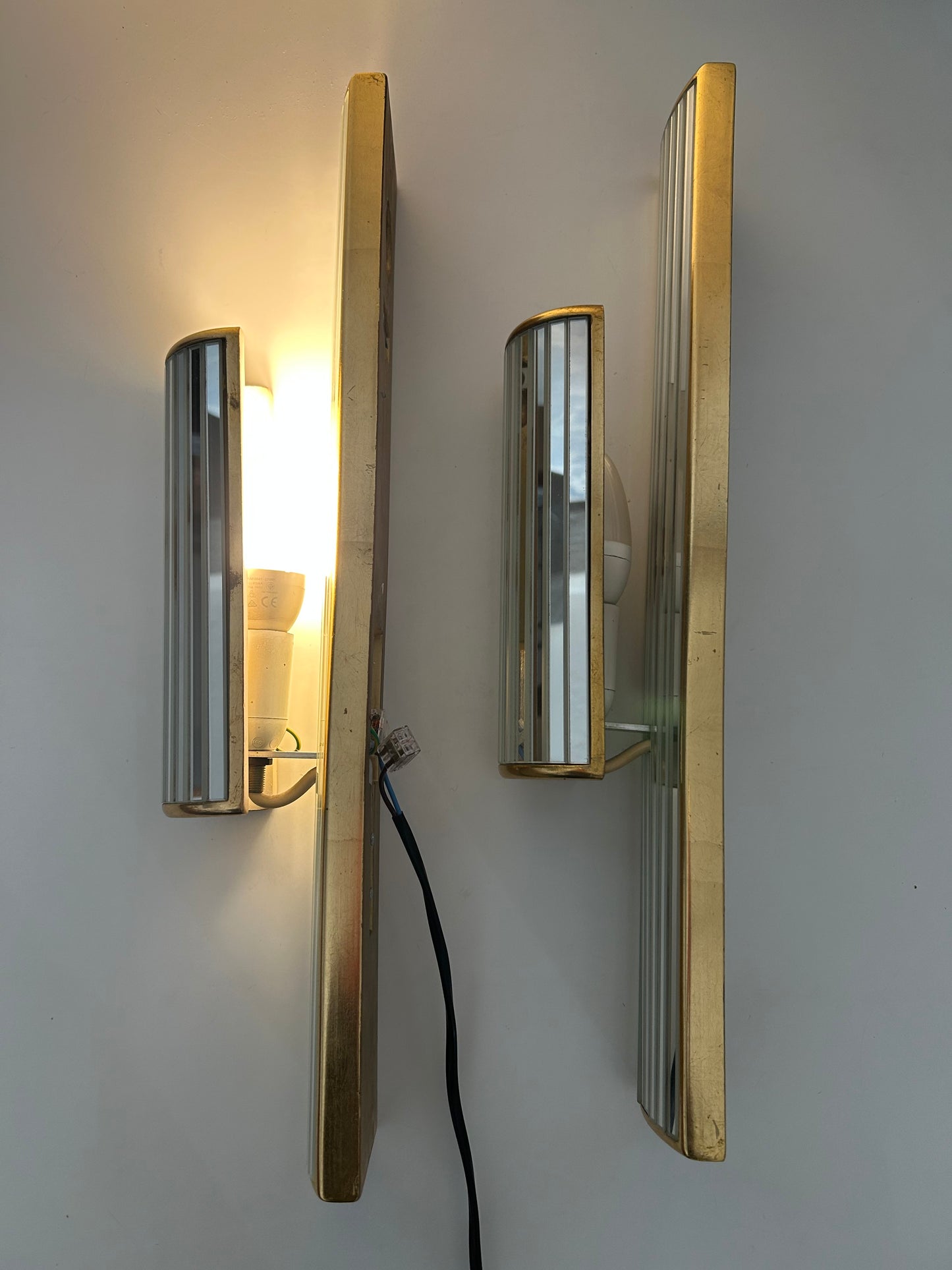 Pair of Mirrored Sconces by Dekundt, Belgium, 1980's (Model 1620-114)