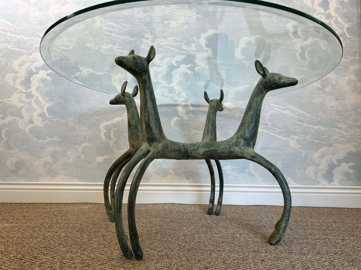 Sculptural Coffee Table, Patinated Bronze, in the Style of Armand-Albert Rateau