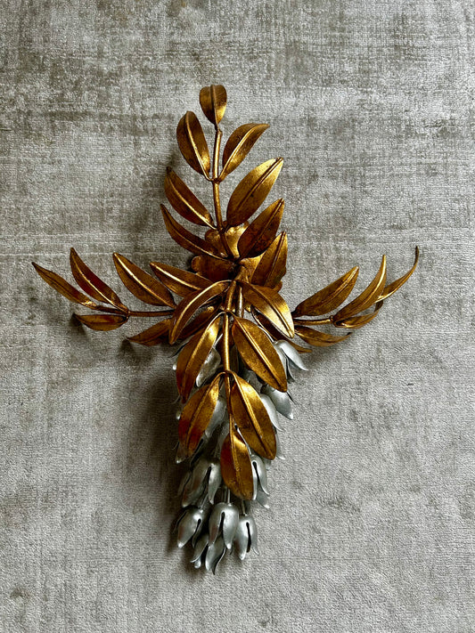 Hans Kogl Wisteria  Pioggia D’oro Sconce, Hollywood Regency, 1970s