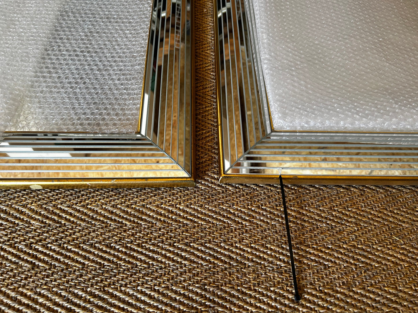 Glamourous Wall Mirror with Faceted Frame by Dekundt, Belgium, 1980's (Model 2024.311)