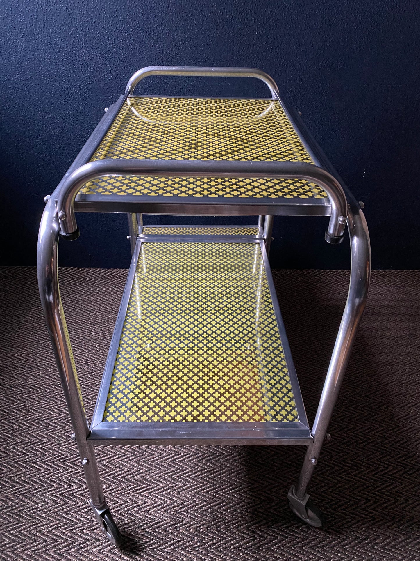 Art Deco Bar Cart / Trolley, Bauhaus, France  1940s, Attr. Jacques Adnet