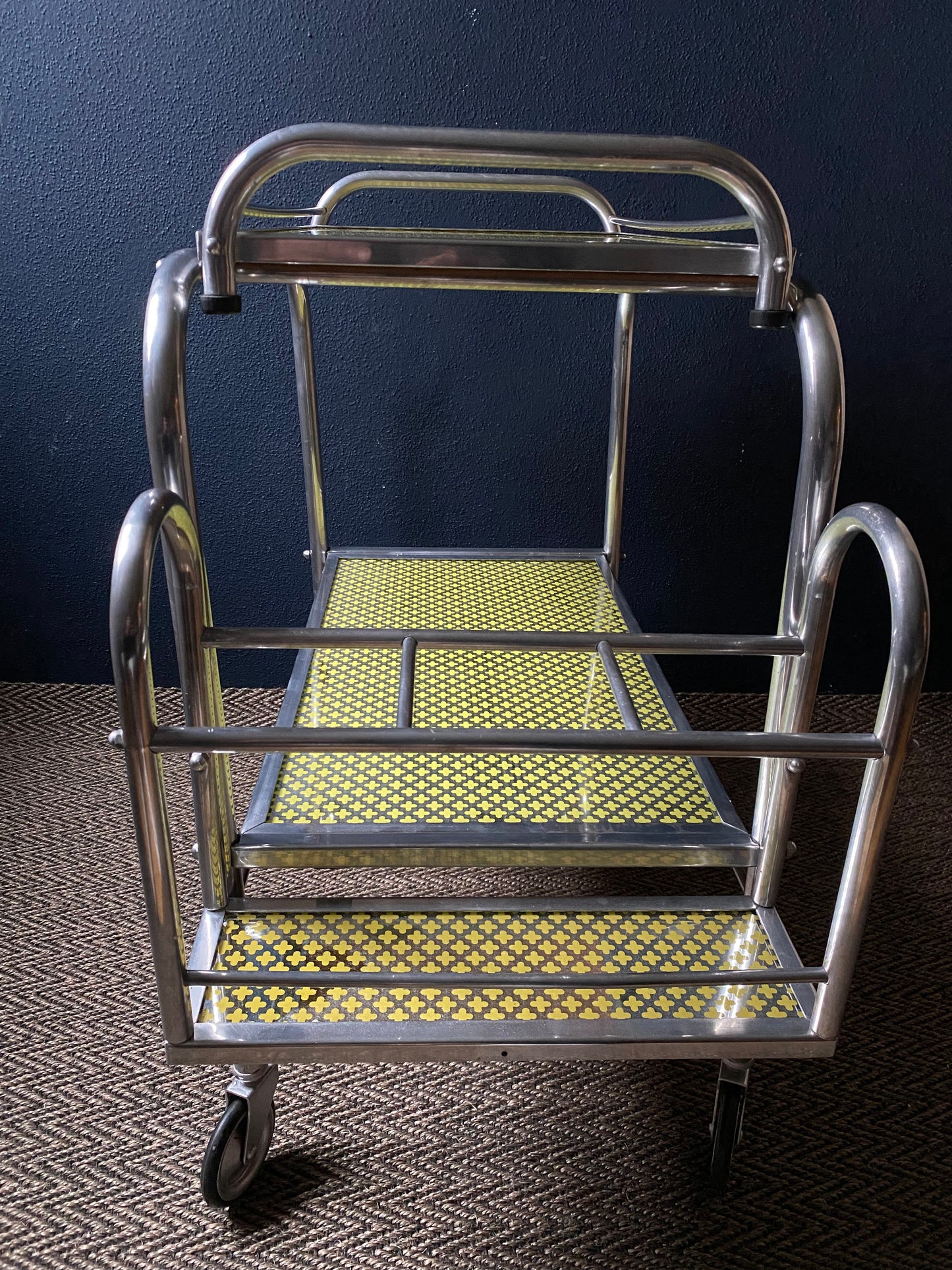 Art Deco Bar Cart / Trolley, Bauhaus, France  1940s, Attr. Jacques Adnet